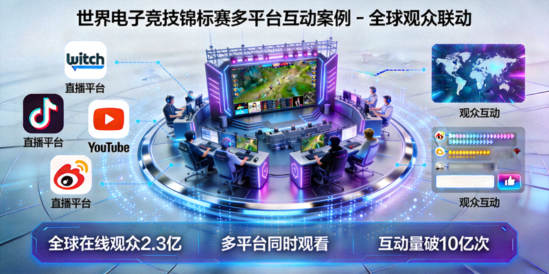 世界电子竞技锦标赛多平台互动案例 - 全球观众联动